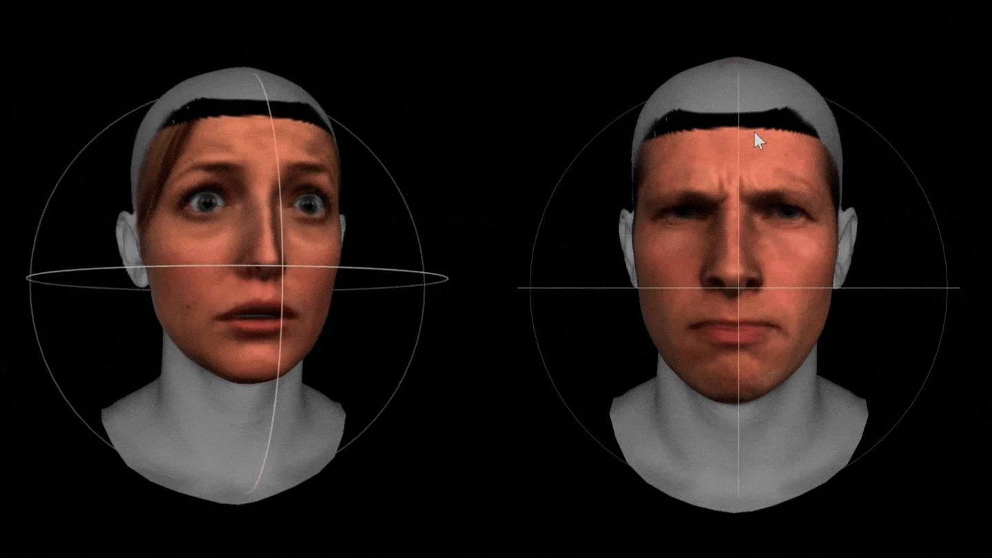 Three-dimensional emotional faces reconstructed for social-cognition experiments
