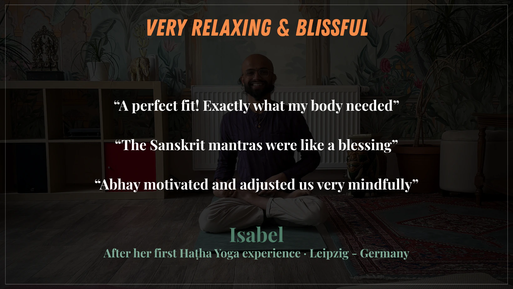 Isabel's reflection on the group Yoga practice
