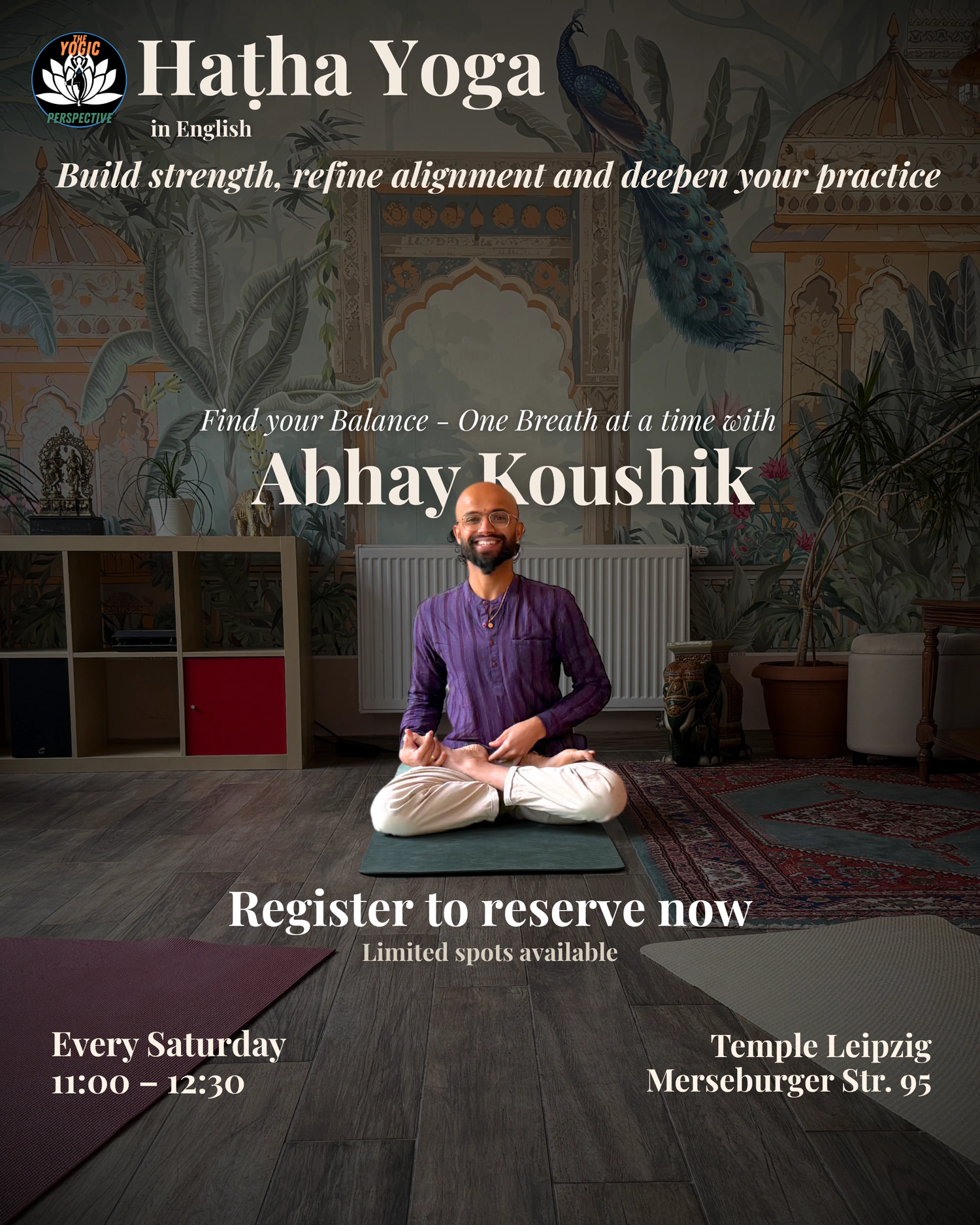 Saturday Haṭha Yoga group-class poster